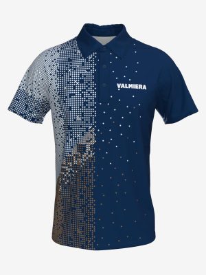 Vīriešu sporta polo krekls ar personalizētu Valmieras Sporta skolas dizainu.