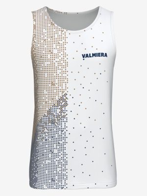 Vīriešu skriešanas singlets ar personalizētu Valmieras sporta skolas dizainu.