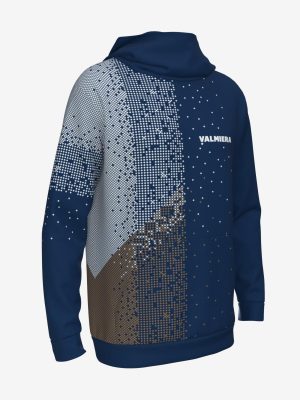 Silts un mitrumu novadošs PolarPoly sporta džemperis ar kapuci un personalizētu Valmieras sporta skolas dizainu.