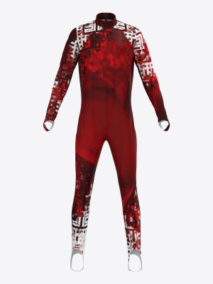 Custom sublimated full-body luge training suit for kids team