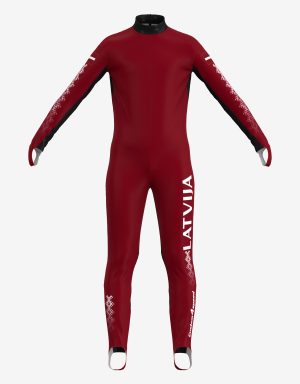 Custom sublimated full-body luge training suit for kids team