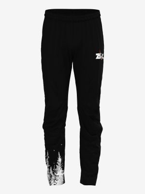 Professional navy blue nylon orienteering trousers for ZVOC, featuring a custom sublimatedgraphic.