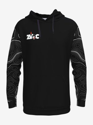 ZVOC official custom made sublimation hoodie with brand colours and team logo
