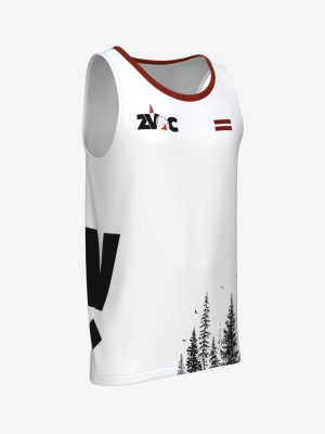 Custom sleeveless orienteering sprint top featuring high-definition sublimation and a lightweight, athletic performance fit.